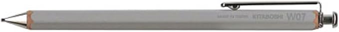 Kitaboshi 0.7mm Mechanical Pencil, Wooden Barrel, #0 2B, Black Lead, Light Gray, 1ea (W07-600LGY)
