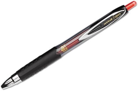 uniball™ 207 Gel Pens, Red Ink, 0.5mm Micro Point, Retractable, 12 Count, Smooth Writing, Fraud-Resistant, uni Super Ink™