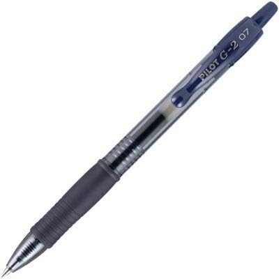 Pilot G2 Premium Gel Roller Pens, Fine Point 0.7 mm, Navy Ink Pens Fine Point, Pack of 12 - Ideal for School, Journaling, and Office Writing