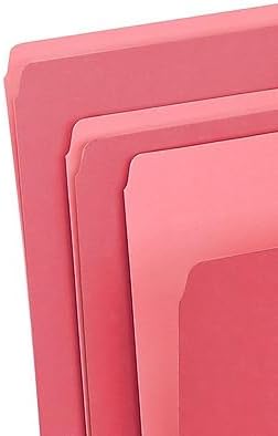 Staples File Folder, Letter Size, 1/3‑Cut Tab, Red, Durable Paper Stock, 200/Carton