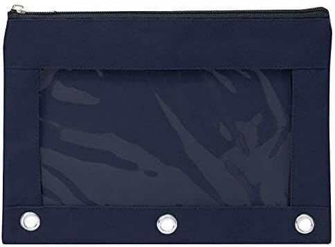 Trail maker 25 Pack Clear Pencil Pouch for 3 Ring Binder Bulk Pencil Pouch Bags for Binder with See Through Window and Zipper | Pencil Pouches for Office, Budgets