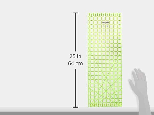 Omnigrip 8-1/2" x 24" Non-Slip Rectangle Quilting Ruler by Omnigrid | Cuts 8-1/2" x 24" Fabric, By Omnigrid, Sewing and Quilting Supplies