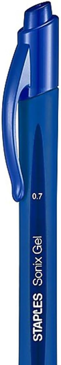 STAPLES Retractable Gel Pens, Medium Point 0.7mm, Blue Ink, 36 Pack – Sonix Smooth‑Writing Gel Pens for Office & School Use