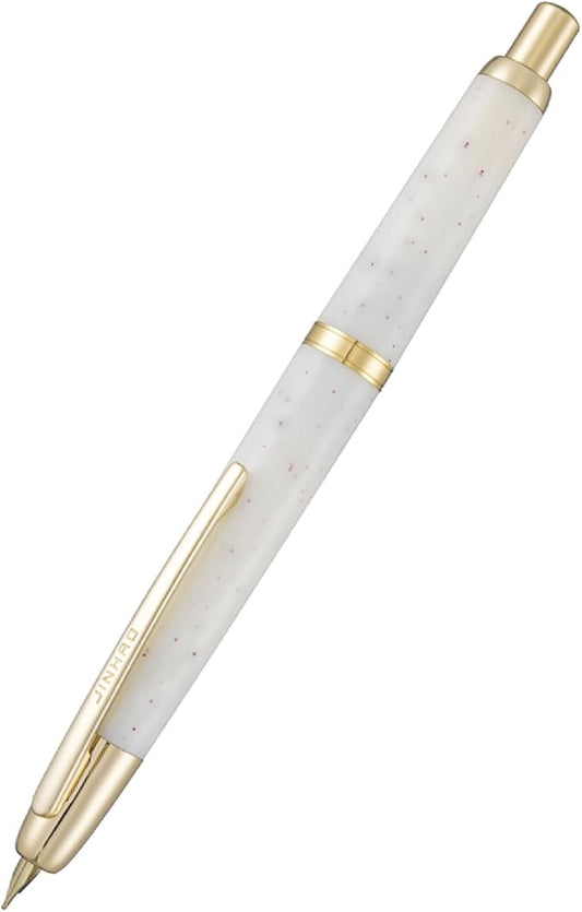 JINHAO 20 Press Fountain Pen Snow red gold clip Retractable F Nib Plastic With Clip Writing Ink Converter School Supplies