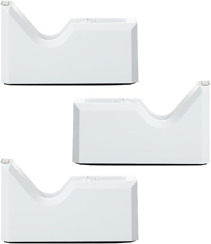 JAM PAPER Colorful Desk Tape Dispensers - White - 3/Pack