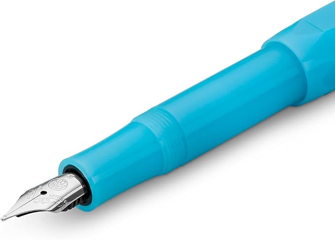 Kaweco FROSTED SPORT Fountain Pen Light Blueberry I Premium Fountain Pen for Ink Cartridges I Exclusive Fountain Pen 13 cm I Nib: BB (Extra Broad)