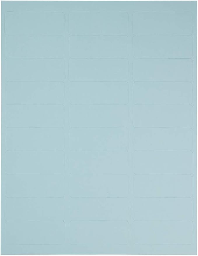 JAM PAPER Return Address Labels - Standard Mailing - 1 x 2 5/8 - Baby Blue - 120 Shipping Labels/Pack