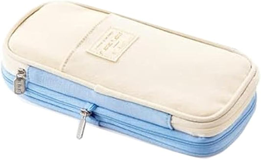 Arnuixty Large Storage Pencil Case Pen Bag with Zipper Big Capacity Pouch Organizer for Office Travel Holder Box