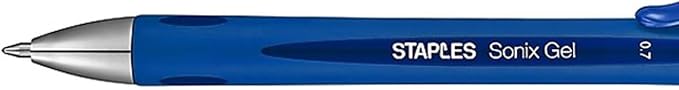 STAPLES Retractable Gel Pens, Medium Point 0.7mm, Blue Ink, 36 Pack – Sonix Smooth‑Writing Gel Pens for Office & School Use