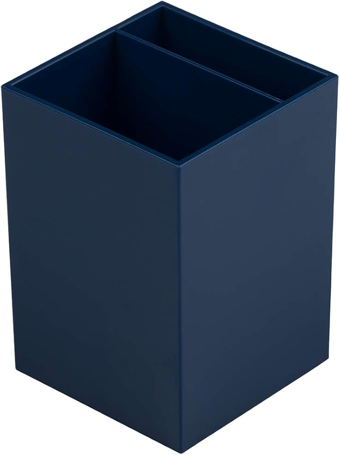 JAM PAPER Desk Trio Pack - Navy Blue - Stapler, Tape Dispenser & Pen Holder - 3/Pack