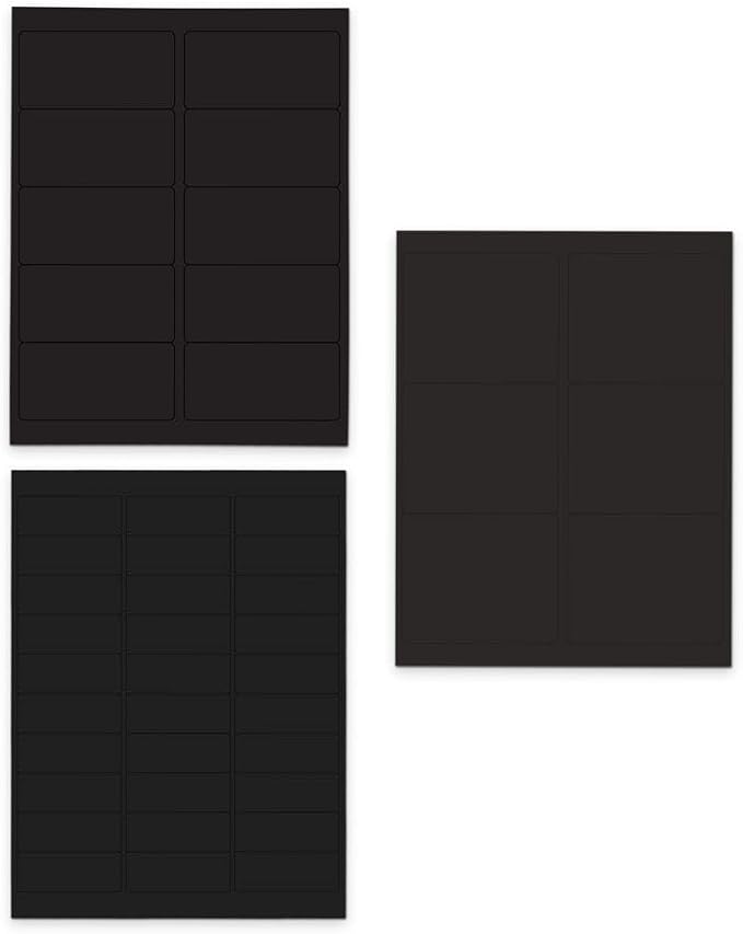 JAM PAPER Shipping & Mailing Address Labels - Multi Size Assortment - Black - 360/Pack