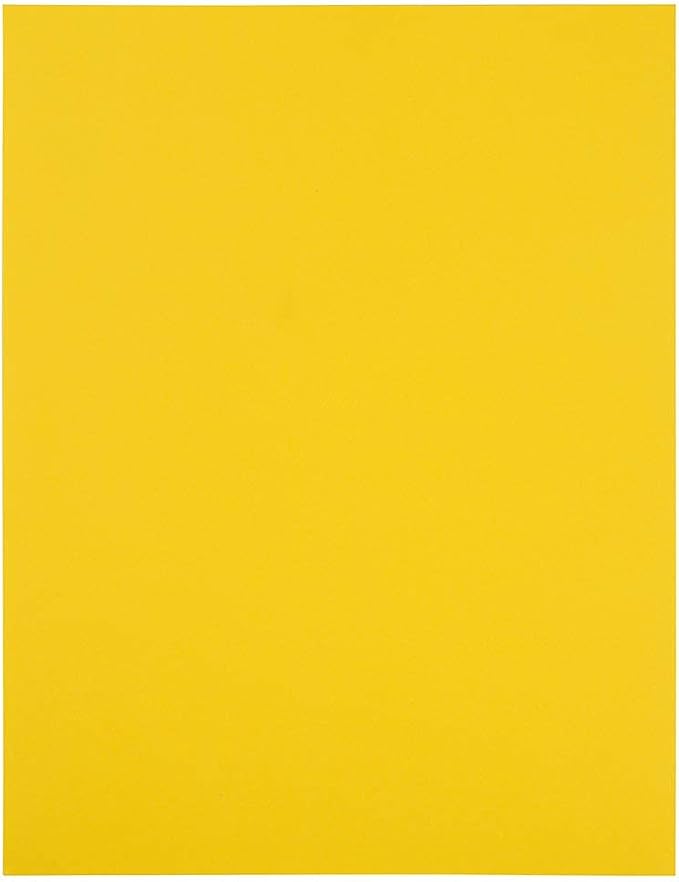 JAM PAPER Full Sheet Shipping Labels - Printable Sticker Paper - 8 1/2 x 11 - Yellow - 10 Full Pages/Pack