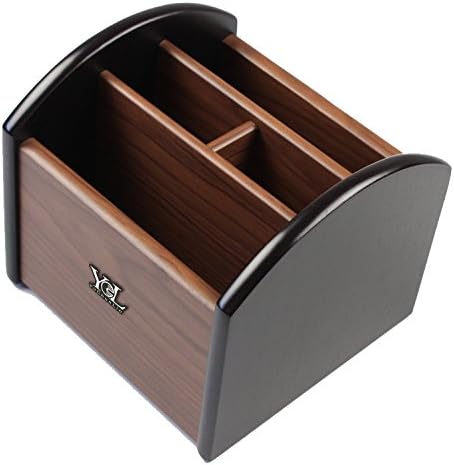 Rotating remote control holder, pen holder for desk,Wooden remote storage Organizer,TV remote control caddy@YCL872R Pen container