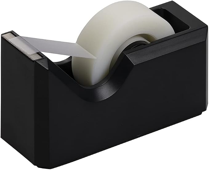 JAM PAPER Office & Desk Sets - 1 Stapler & 1 Tape Dispenser - Black - 2/Pack