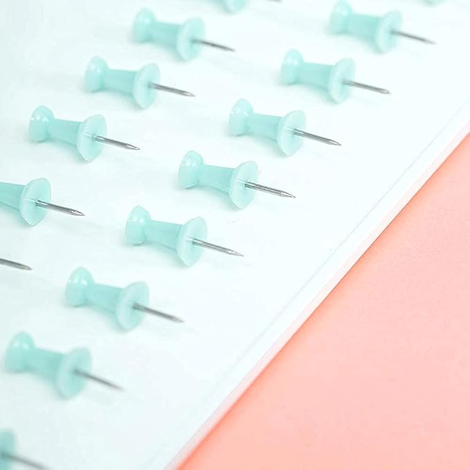 Paper Binder and Clips Set, Metal Assorted Sized Binders with Push Pins, Cute Office Supplies, Teacher Desk Must Haves, Cute Desk Accessories