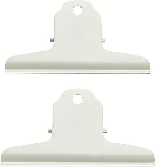 2PCS Extra Large Binder Clips Metal Bulldog Clips Large Paper Clamps Holder Chip Clips for Home School Office Drawing Bag White 3inch