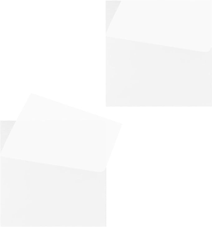100 Sheets Transparent Sticky Notes, 3x3 Inch Clear Post It Notes for Office School College Teacher Student Supplies (100, White)