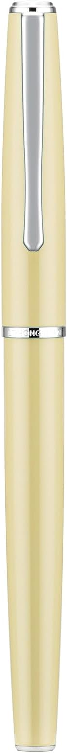 Hongdian 920S Fountain Pen Yellow Meta Pen, Iridium Fine Point Classic Pen with Ink Converter
