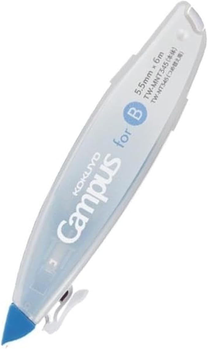 KOKUYO Correction Tape, 5.5 mm Wide for B 6mm Campus Ruled Notebook, 19.7 ft (6 m) Long, Blue (TW-MNT345)