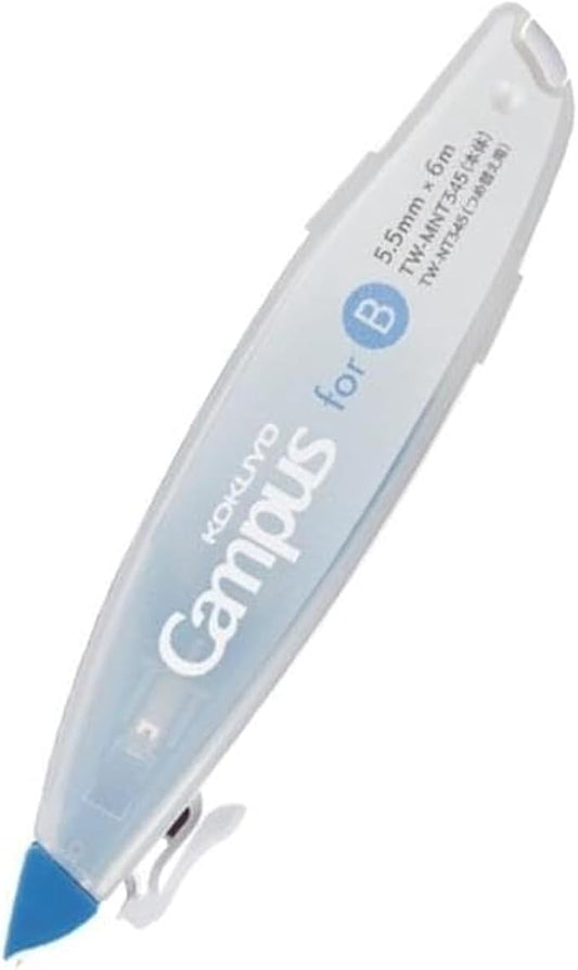 KOKUYO Correction Tape, 5.5 mm Wide for B 6mm Campus Ruled Notebook, 19.7 ft (6 m) Long, Blue (TW-MNT345)