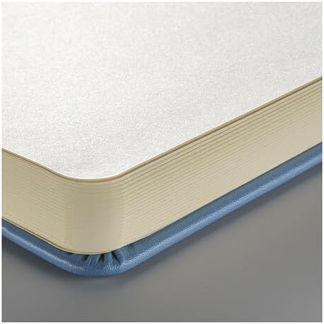 Talens Art Creation Sketchbook, Lake Blue, 80 Sheets, 5.1 x 8.3 in | Hard-Bound Pocket Notebook, 140 GSM/94 lbs Paper, Acid-Free Cream Blank Paper, Ribbon Bookmark and Elastic Closure