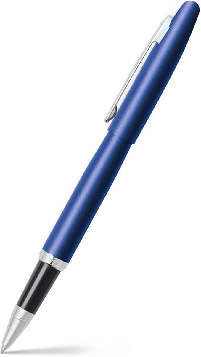 Sheaffer VFM Neon Blue Rollerball Pen with Chrome Trim