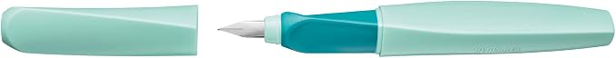 Pelikan Twist Fountain Pen with 1 Ink Cartridge, Medium Nib, Neon Mint, Boxed (814850)