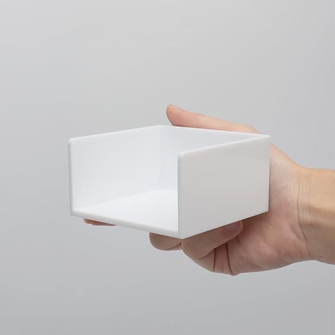 MEI YI TIAN White Memo Holder with 500 Sheets Non-Sticky Colorful Blank Memo Notes Cube Simple PS Sticky Notes Organizer Notepad Dispenser 5 Colors Memo Pads