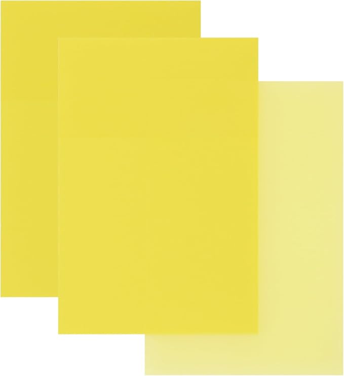 ONLYKXY 2 Pack Rectangle Transparent Sticky Notes 2.95x1.96inch Waterproof Index Sticker Self-Stick Book Tabs 100 Sheets PET Markers Sticky Notes Pad (Yellow)