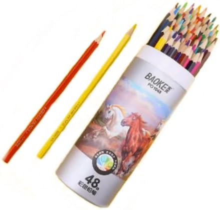 BaoKe Colored Pencils, Soft Core, 48 Count, Pack of 1, Multicolor