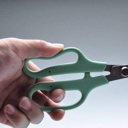CANARY Japanese Craft Scissors with Wire Cutter 6.8", Soft Grip Handle, Sharp Japanese Stainless Steel Blade, Made in JAPAN, Green