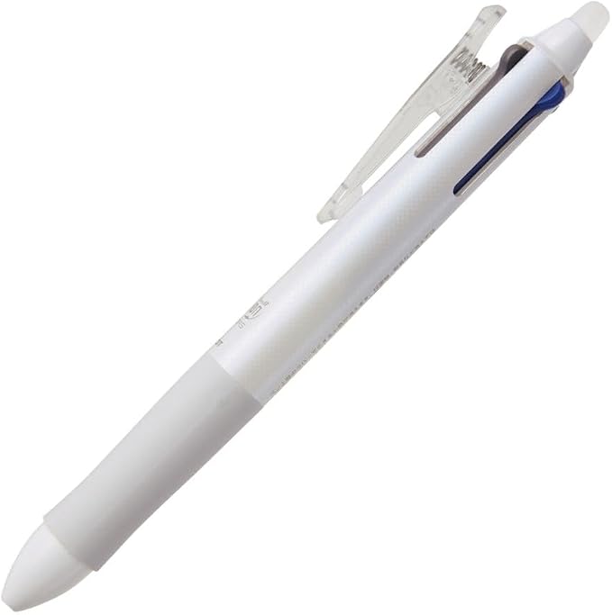 Pilot Frixion Ball Knock 4-Color Gel Ink Multi-Pen, White (LKFB-80EF-W)