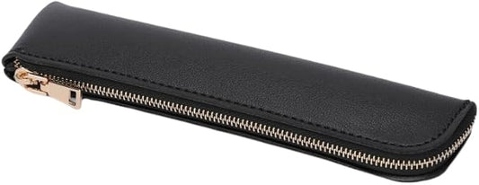 Slim Pencil Case Small Pencil Pouch Pen Case (Black/FL)