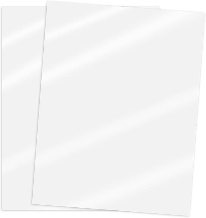 STARLIBOO Clear Printable Sticker Paper, 25 Sheets Printable Clear Sticker Paper, Laser/Inkjet Printing-Letter Size (8.5" x 11")