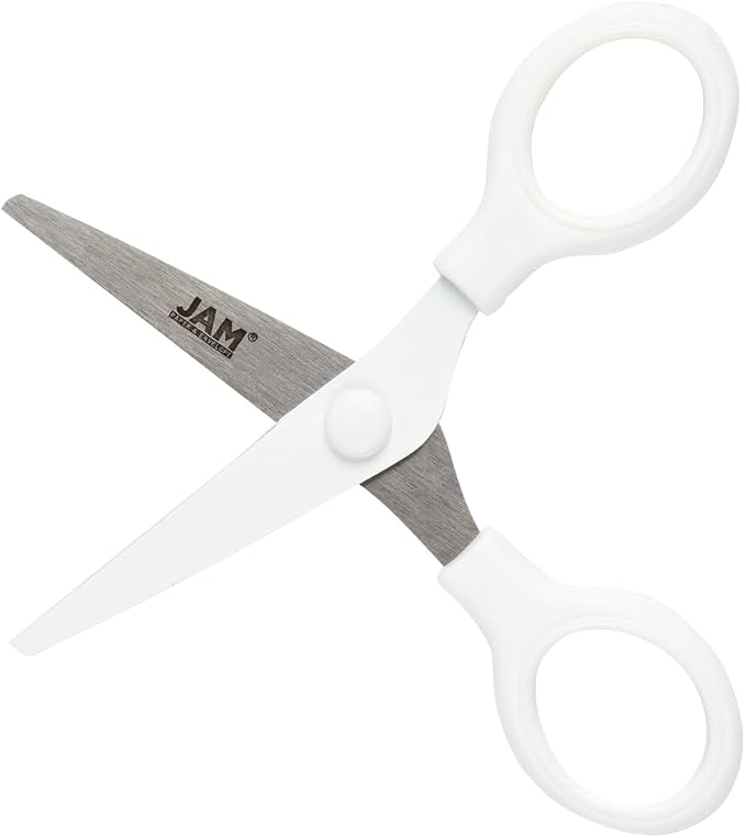 JAM PAPER Multi-Purpose Mini Scissors Set - 5 Inch - Assorted Colors - Soft Grip & Stainless Steel Precision Blades - 3/Pack