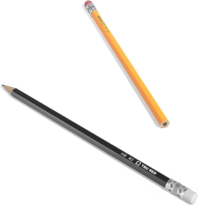 TRU RED Wooden Pencils, #2 Lead, Pre‑Sharpened, 144 Pack – Classroom‑Ready Writing Pencils for Schools & Offices