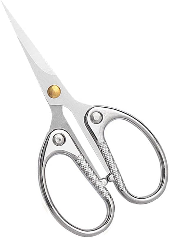 4.5" All Stainless Steel Office Scissors,Ultra Sharp Blade Shears,Sturdy Sharp Scissor for Office Home School Sewing Fabric Craft Paper Multipurpose Scissors Silver