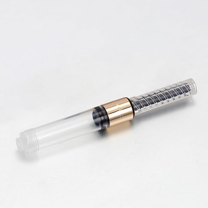 Jinhao 9016 Fountain Pen Fine Point, Dadao Series White Acrylic Heartbeat Nib with Large Converter for Writing, Signature and Calligraphy
