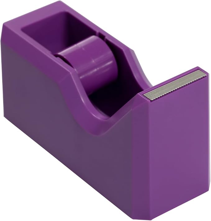 JAM PAPER Colorful Desk Tape Dispensers - Purple - 3/Pack