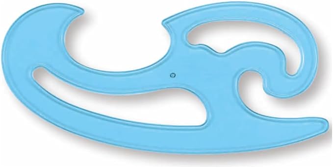 STAEDTLER Mars Professional French Curve Design Ruler Set for Pattern Making 12-Pack (6 Sets of 3 pcs), 3 Essential A B C Shapes, Blue Transparent Plastic with Inking Edge, 18 Count