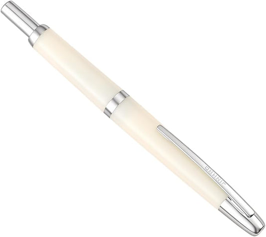 JINHAO 20 Press Fountain Pen Retractable EF Nib Plastic With Writing Ink Converter white silver clip