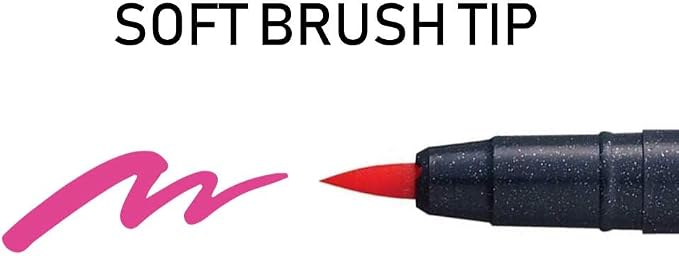 Kuretake ZIG FUDEBIYORI Brush Pens 48 colors set, AP-Certified, Odourless, Xylene free, Flexible Hard brush tip, Effective for both details and larger spaces, Professional quality, Made in Japan