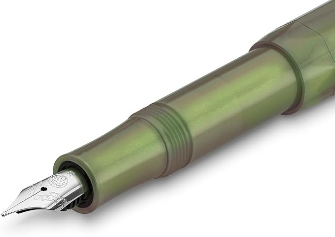 Kaweco LUNAR SPORT Fountain Pen Shadow Green I Premium Reservoir Pen with Steel Nib for Ink Cartridges 13 cm I Nib: EF (Extra Fine)