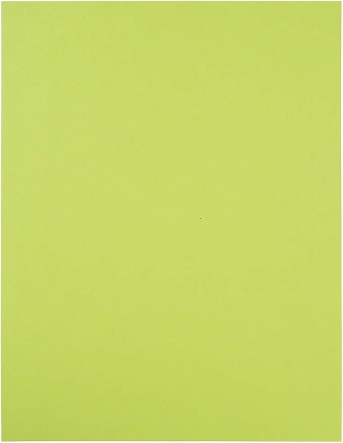 JAM PAPER Full Sheet Shipping Labels - Printable Sticker Paper - 8 1/2 x 11 - Ultra Lime Green - 10 Full Pages/Pack