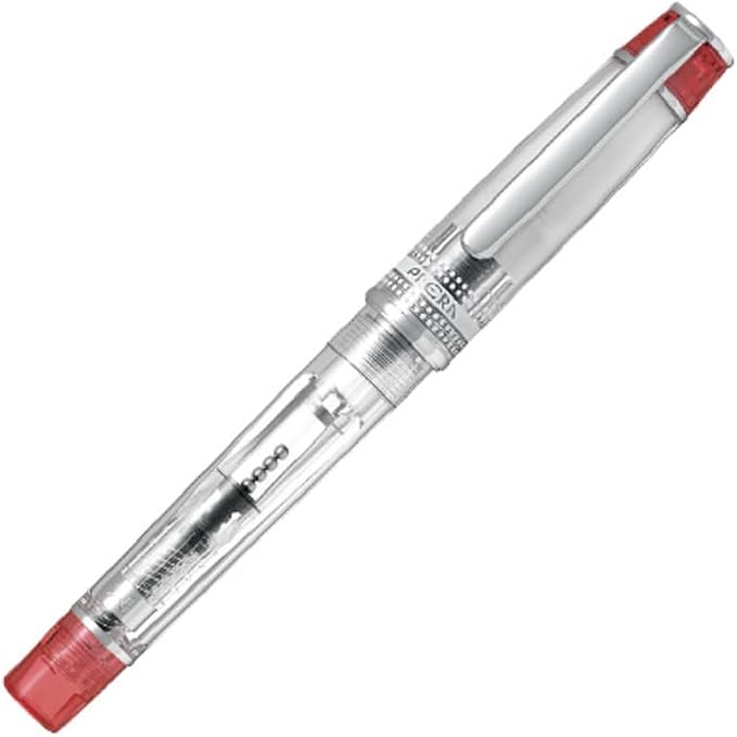 Iro-Ai Pilot Fountain Pen Transparent Red Fine Point P-FPR-1-TR-F With Original Stylus Ballpoint Touch Pen