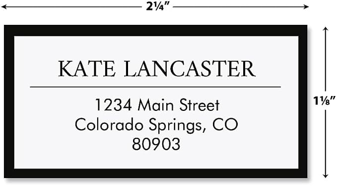 Lux Black Border Frame Return Address Labels-Set of 72, Self-Adhesive, Flat-Sheet Labels, by Colorful Images