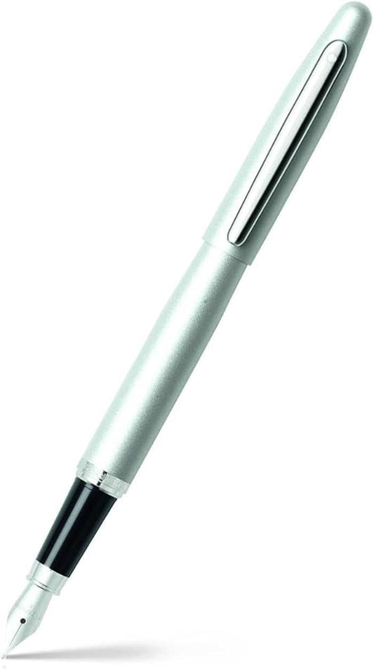 Sheaffer VFM Strobe Silver Fountain Pen with Chrome Trim and Medium Nib