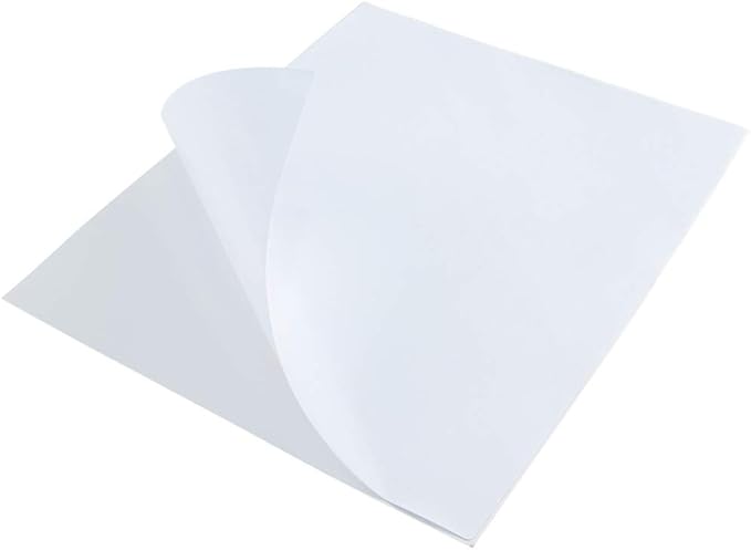 L LIKED 8.5x11 Printable White Sticker Paper Full Sheet Label, Matte, for Laser & Inkjet Printing (100 Sheets)