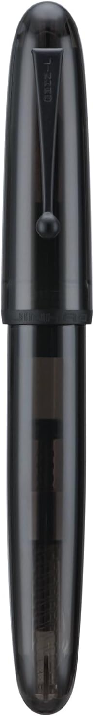 Jinhao 9019 Fountain Pen Dadao Series Transparent Matte Black Acrylic Silver Trim #8 Fine Nib with Large Converter