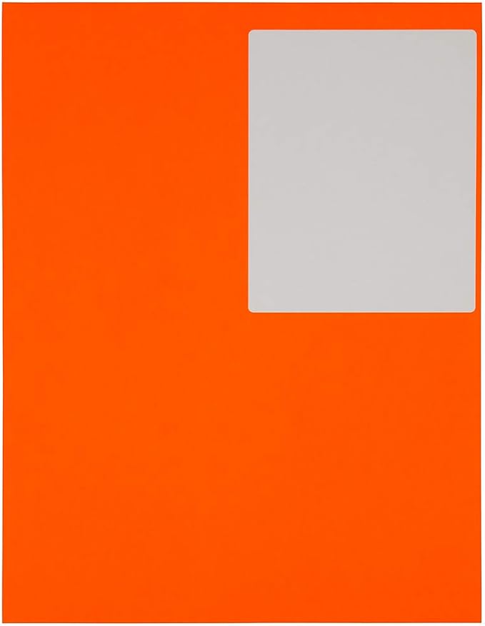 JAM PAPER Shipping Address Labels - 4 x 5 - Quarter Page/Extra Large - Neon Deep Red/Orange - 120/Pack